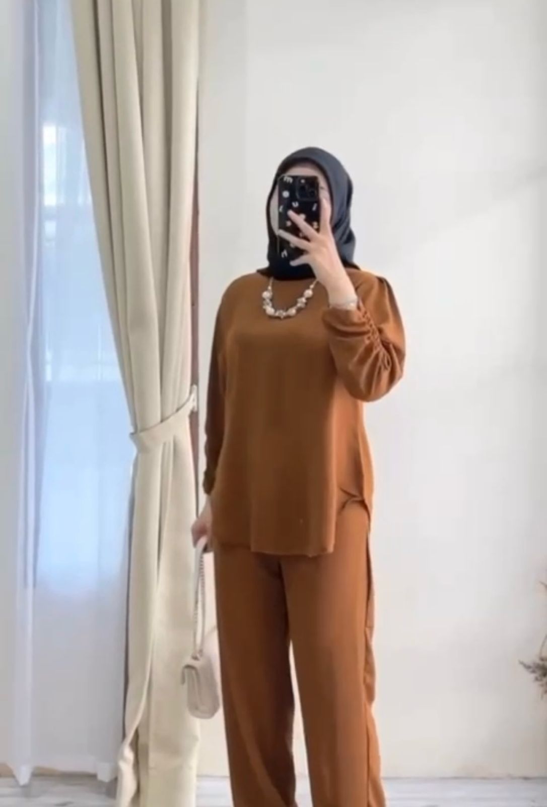 Round Neck Shirt & Trouser Set For Women